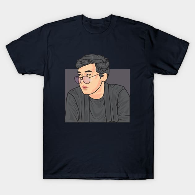 man with glasses T-Shirt by crissbahari